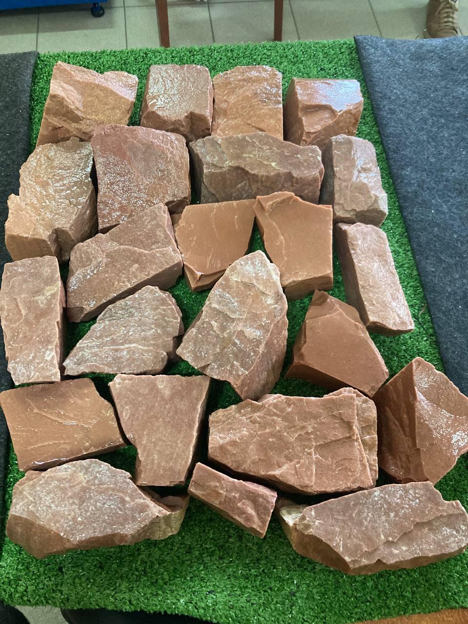 Каміння для бані Кварцит 60-90 мм Малиновий (11913905) - фото 5