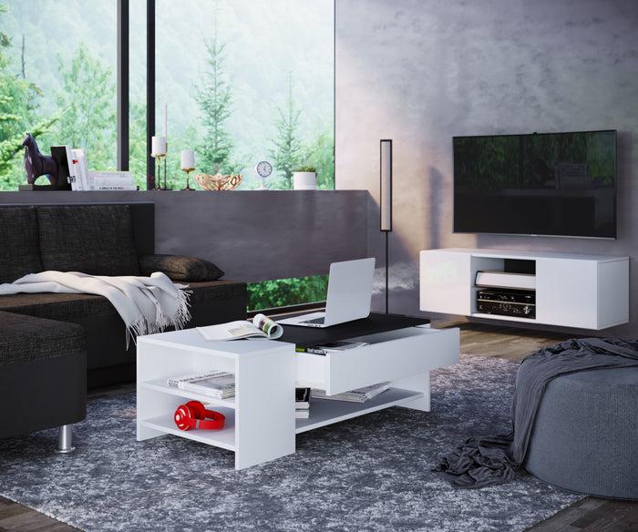 Журнальный стол Tindus 1000х500х350 мм Белый/Черный - фото 3 Журнальный стол Tindus 1000х500х350 мм Белый/Черный - фото 3