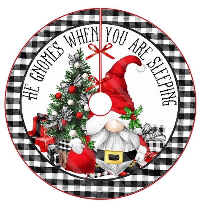 Коврик-юбка под елку Stenson M50066 d90 см Гном