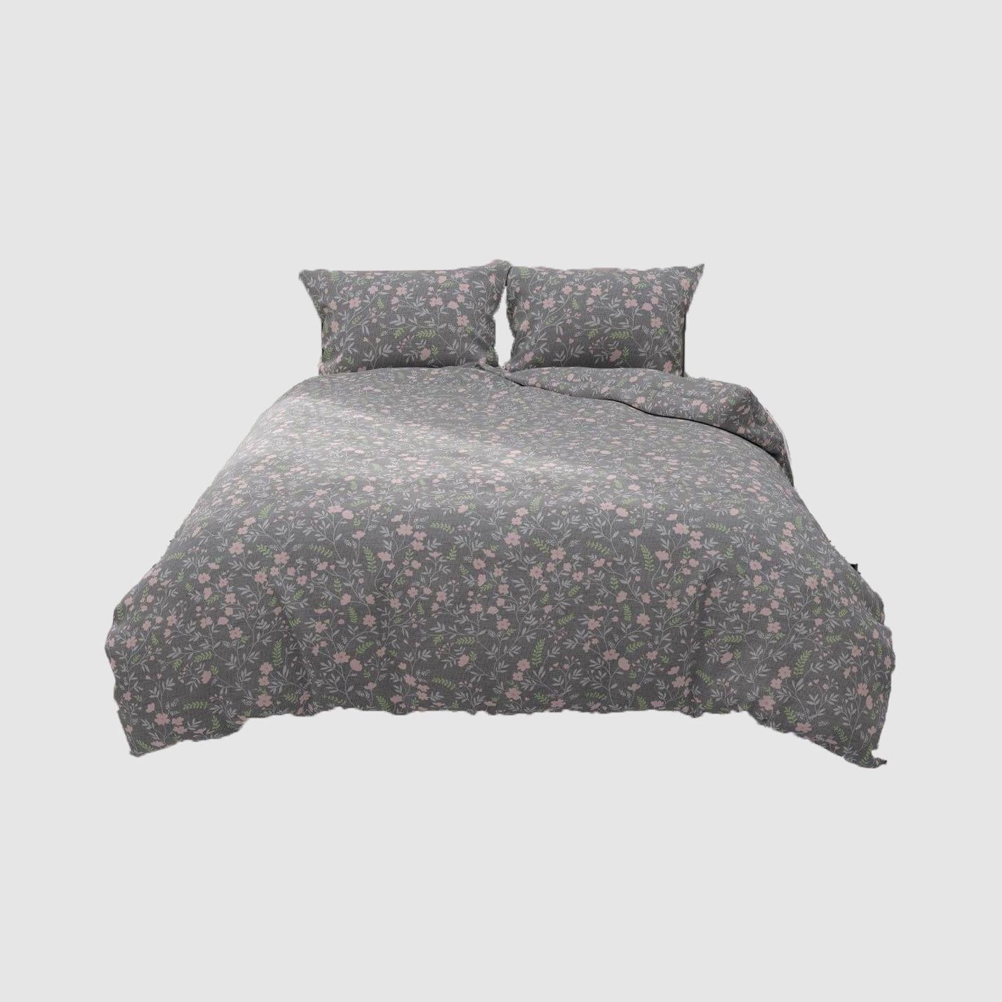 Комплект постельного белья Цветы микрофибровый 150x210 см наволочки 70х70 см 2 шт. (2230704727)