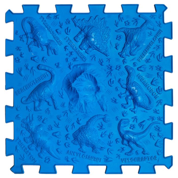 Розвиваючий килимок масажний Пазли Мікс Терразаври 1 елемент Блакитний (VB960012)