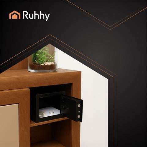 Сейф с электронным замком и ключами для дома/офиса/готеля Черный - фото 6