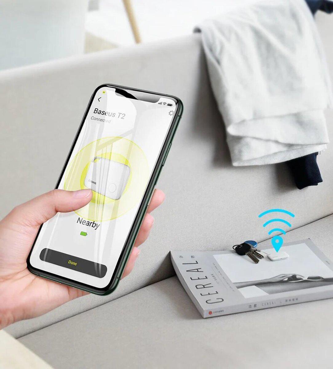 Брелок-трекер пошуковий BASEUS Intelligent T2 ropetype anti-loss device 75 mAh White (ZLFDQT2-02) - фото 5