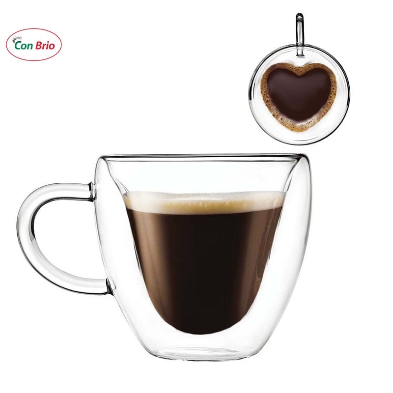 Чашка скляна Con Brio СВ-8930-2 подвійні стінки 300 мл серце 2 шт. (23793599) - фото 7 Чашка скляна Con Brio СВ-8930-2 подвійні стінки 300 мл серце 2 шт. (23793599) - фото 7