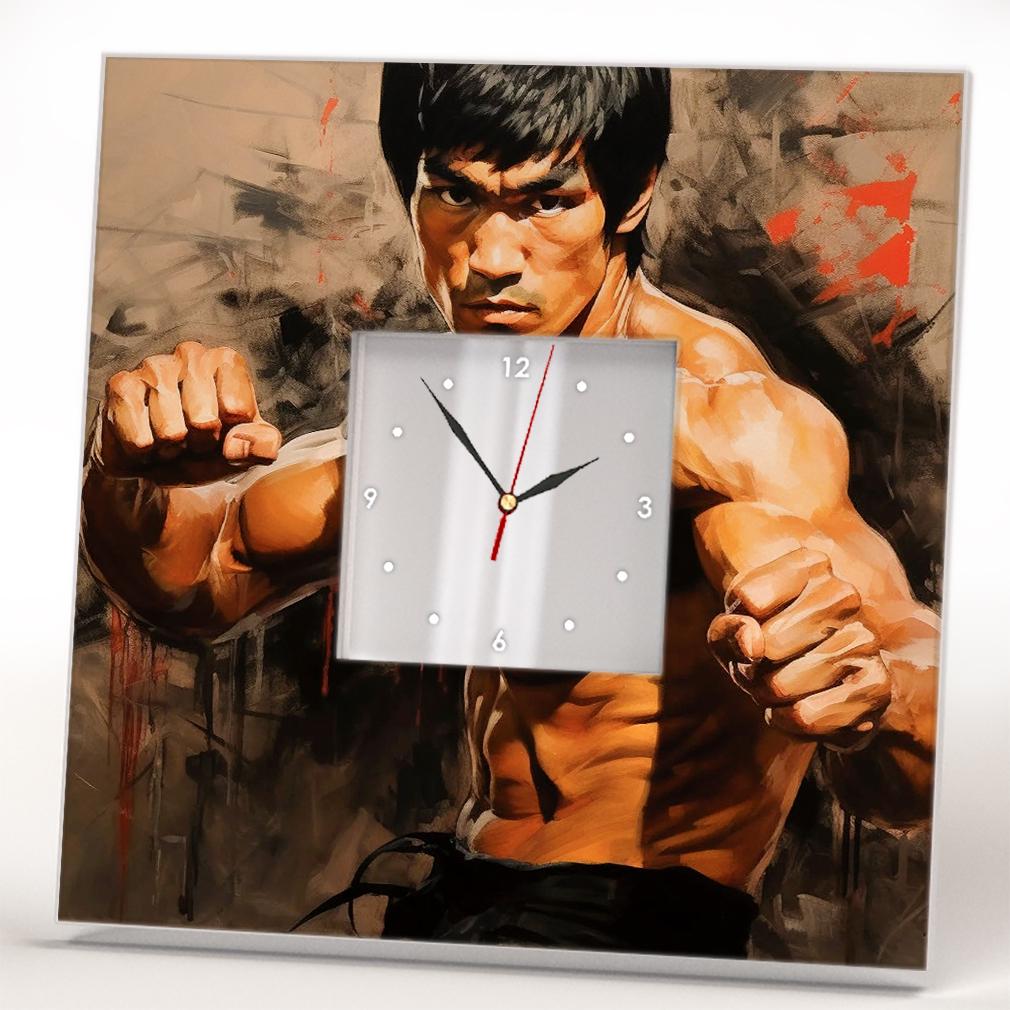Часы Актер Брюс Ли 260x260 мм (C04627)