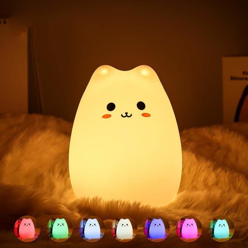 Ночник детский Little Cat Silicone Light 7 RGB цветов (730668kmt) - фото 5