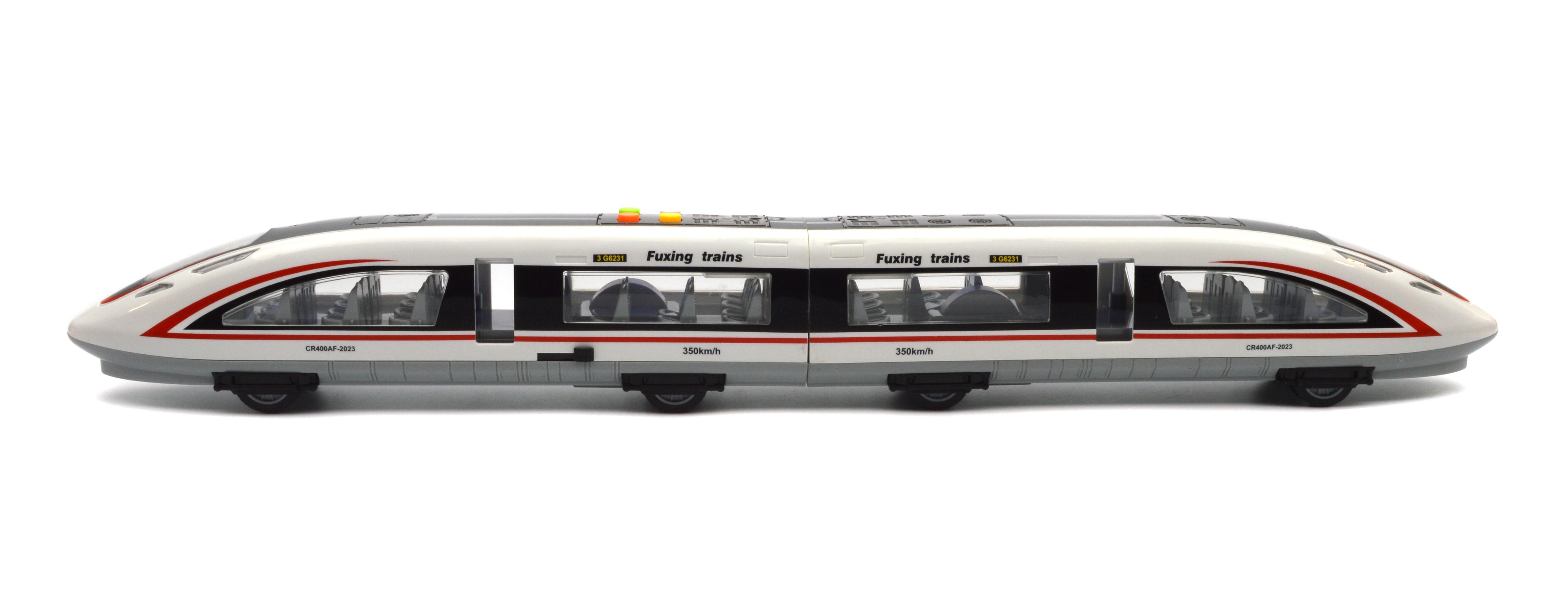 Игрушка скоростной поезд инерция/свет/звук/открывающаяся дверь (WY970A) - фото 2