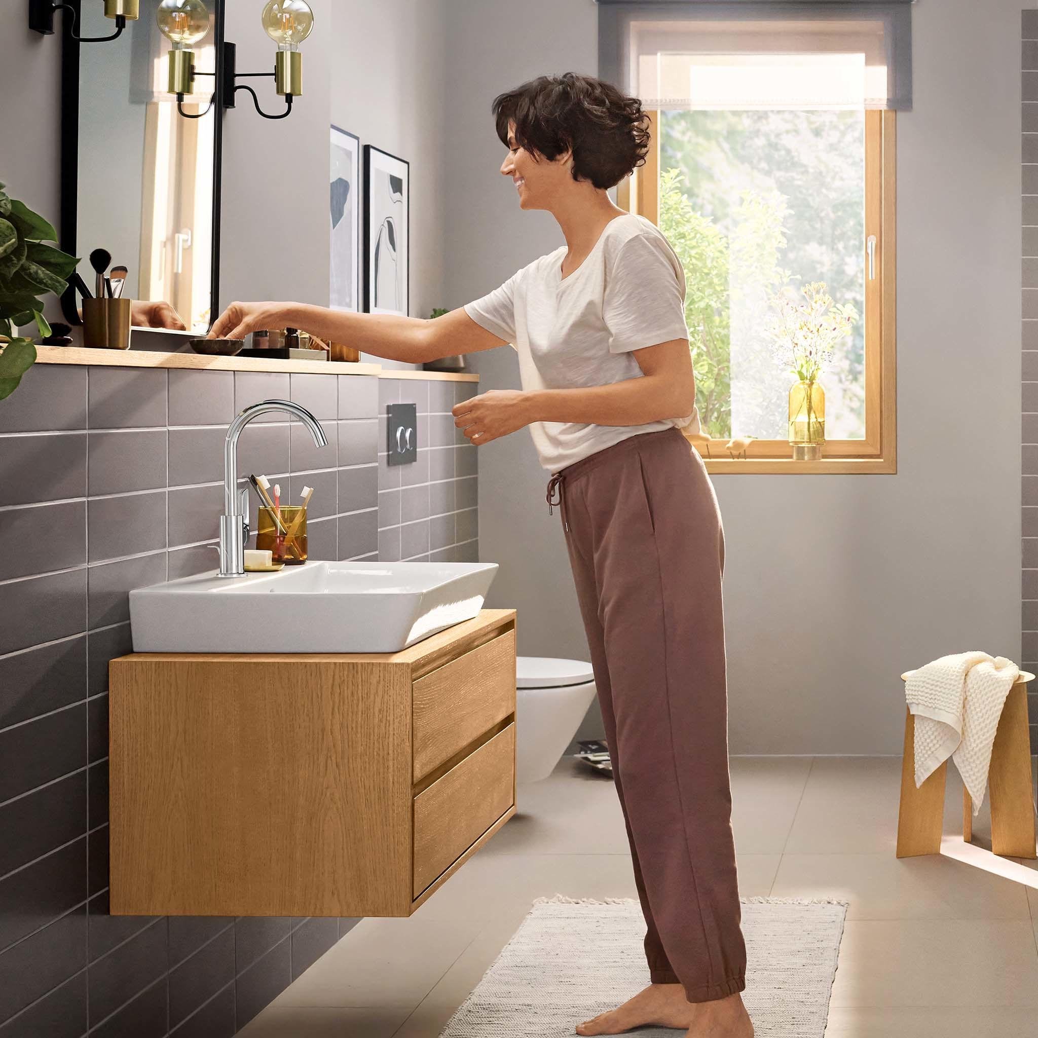 Смеситель для умывальника Hansgrohe Rebris E 72576000 однорычажный Хром (149153) - фото 5 Смеситель для умывальника Hansgrohe Rebris E 72576000 однорычажный Хром (149153) - фото 5