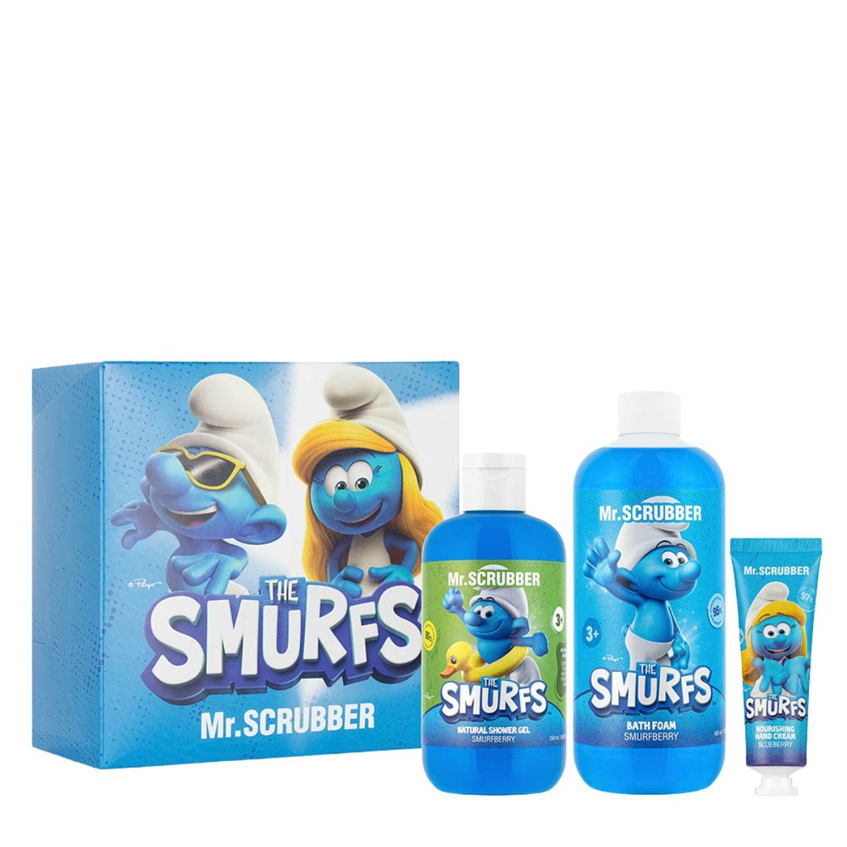 Подарочный набор детской косметики Mr.Scrubber The Smurfs крем для рук гель для душа и пена для ванны Подарочный набор детской косметики Mr.Scrubber The Smurfs крем для рук гель для душа и пена для ванны