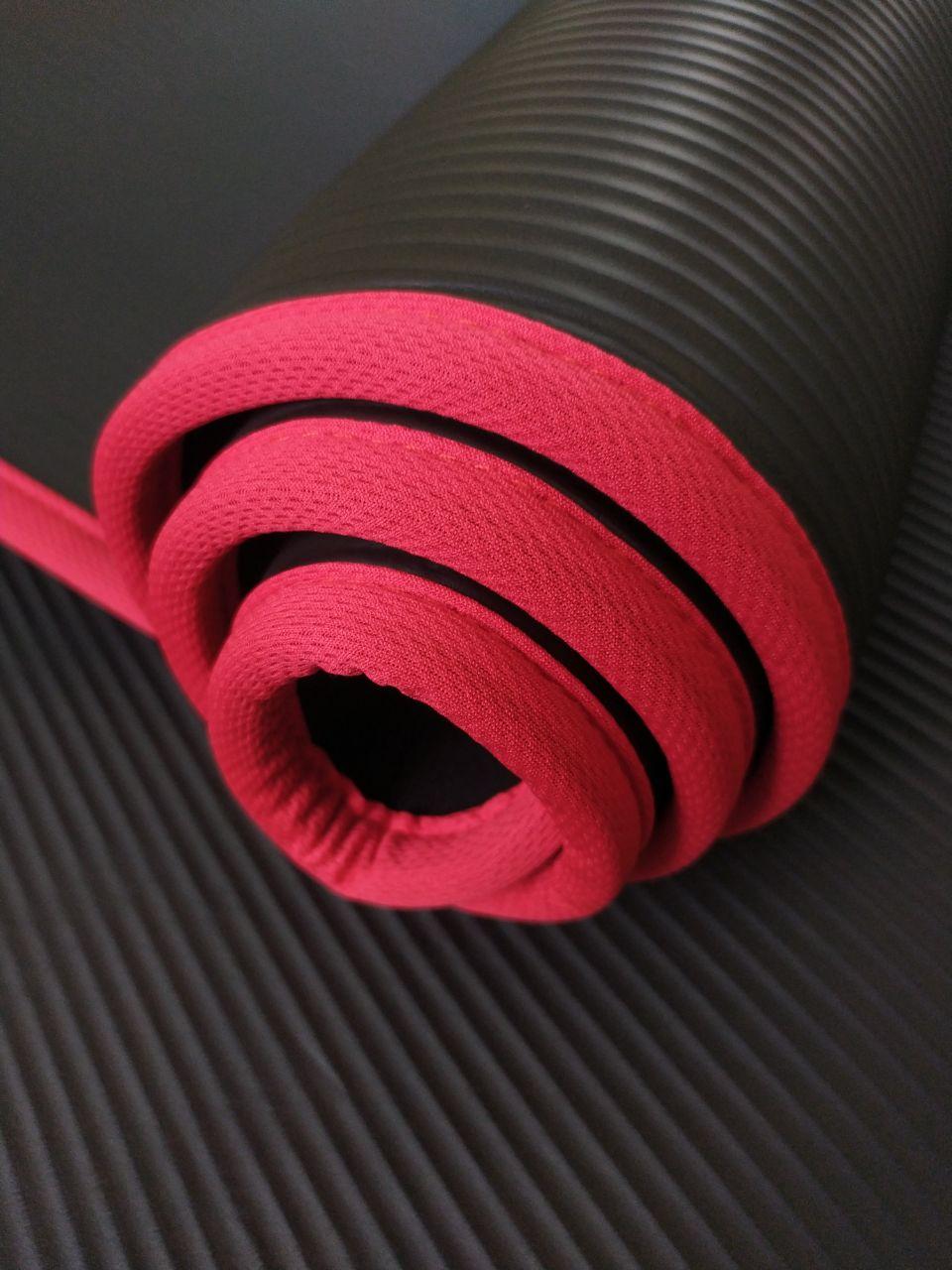 Коврик для йоги и фитнеса Yoga mat 1810x610x10 мм Черный каучук - фото 7 Коврик для йоги и фитнеса Yoga mat 1810x610x10 мм Черный каучук - фото 7