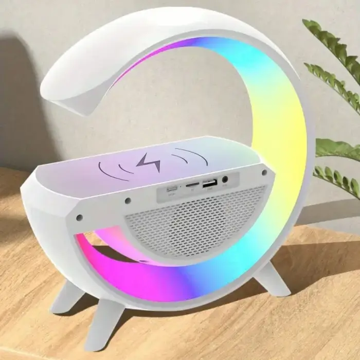 Лампа док-станція Smart Light Sound Machine BT-3401 RGB з бездротовою зарядкою - фото 3