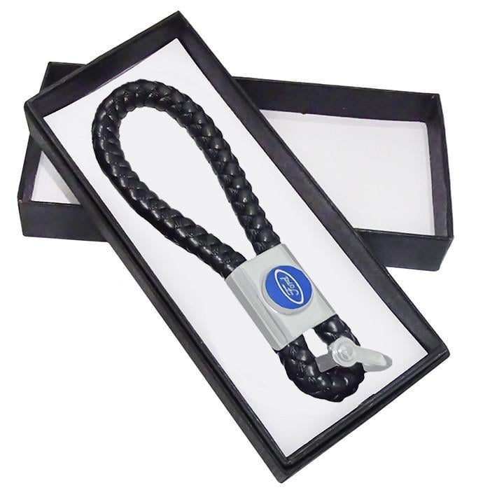 Брелок кожаный косичка Ford с подарочной коробкой