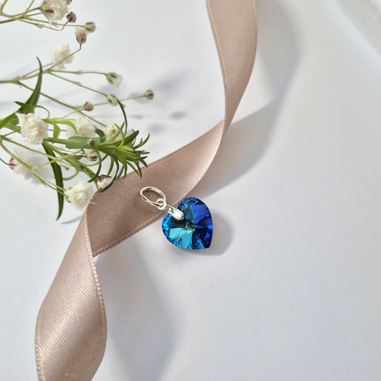 Подвеска серебряная Сердце с Камнем Сваровски 925 пробы 1,90 г (36228-14)