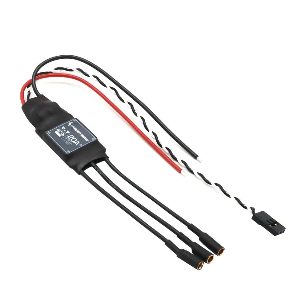 Регулятор двигателя ESC 20A Hobbywing XRotor X9 PLUS 3-4S OPTO с удлиненными силовыми кабелями для крыла мультикоптера (00-00028469)