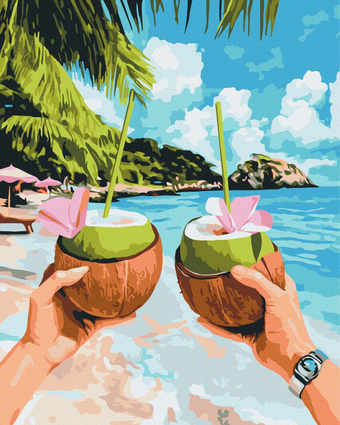 Картина по номерам Brushme Кокосовое наслаждение 40x50 см (BS54318) Картина по номерам Brushme Кокосовое наслаждение 40x50 см (BS54318)