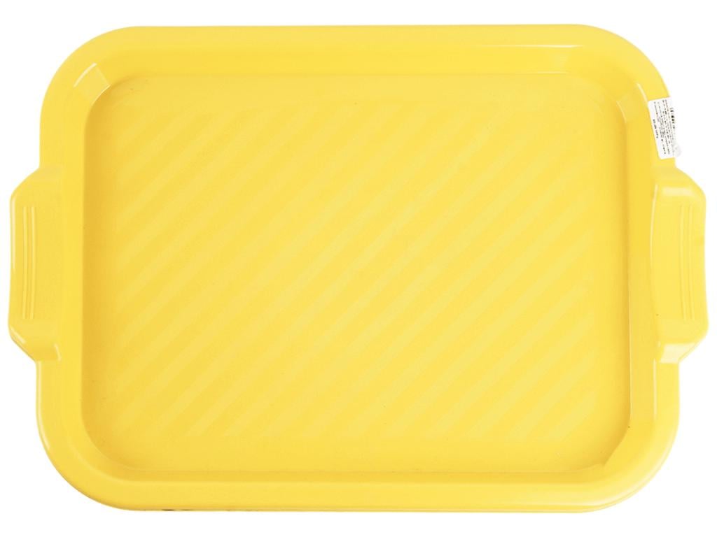 Поднос прямоугольный с ручками Консенсус 42х32х3 см Оранжевый (MCS-11980-5) - фото 1