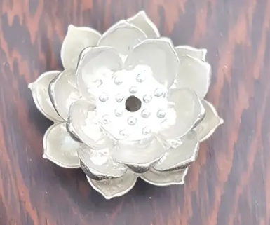 Курильница для благовоний Лотос мини 3,1х3,1 см Серебряный (EG4055)