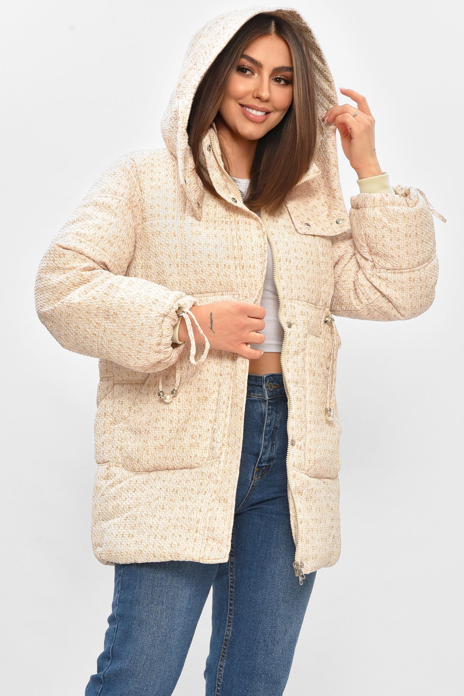 Куртка жіноча демісезонна L Молочний (206069) - фото 2 Куртка жіноча демісезонна L Молочний (206069) - фото 2