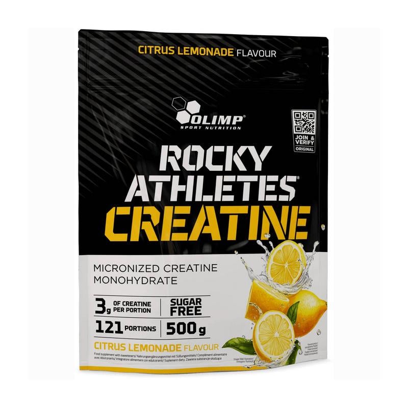 Креатин моногідрат мікронізований з магнієм і B6 Olimp Rocky Athletes Creatine 500 г Цитрусовий Лимонад