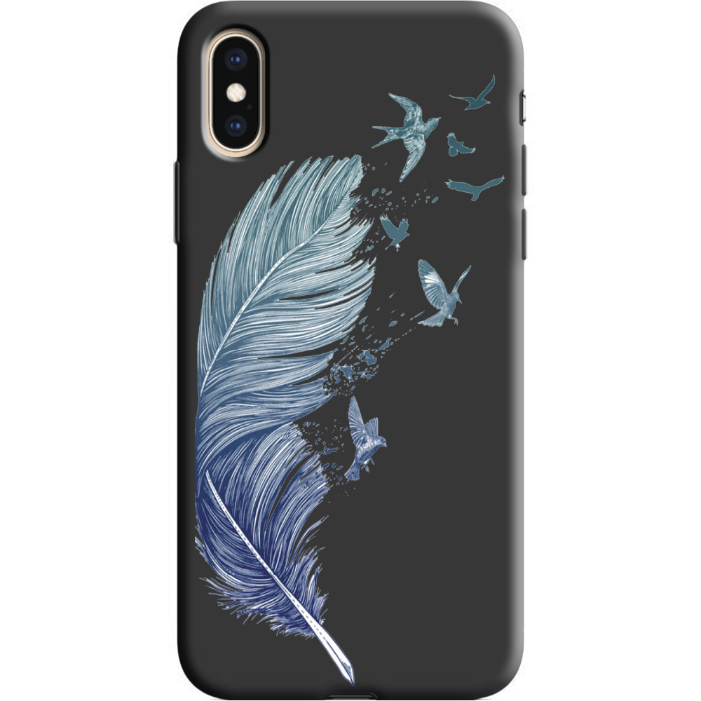 Чехол Boxface iPhone XS Feather Черный силикон (35413-cc38-38046)