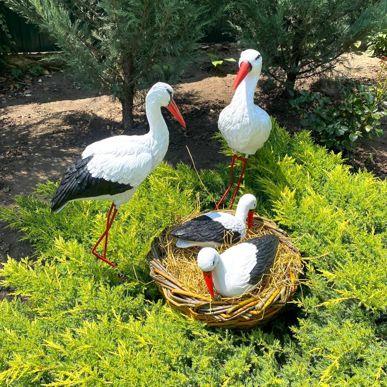 Набір садових фігур Родина лелек №148 - фото 3 Набір садових фігур Родина лелек №148 - фото 3