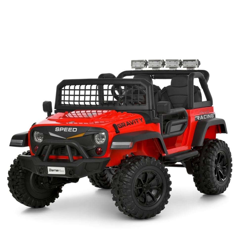 Детский электрический джип Bambi Racer 12V двухместный до 50 кг Красный (DE-169-E-960)