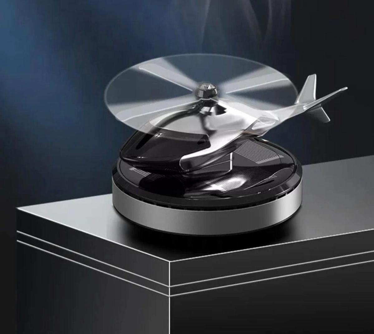 Ароматизатор для авто Вертоліт на сонячній батареї в подарунковій упаковці Silver (qbv-fel-b5i) - фото 5