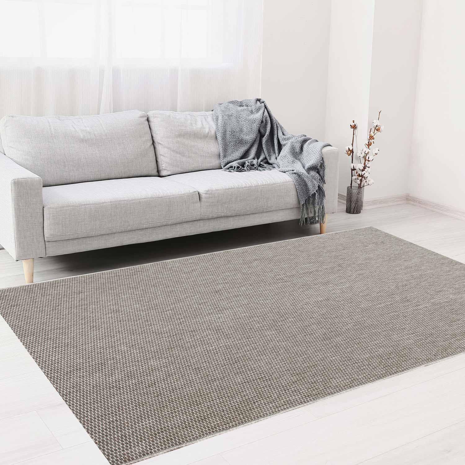 Ковер безворсовый DAKARIA Plutus Run 10014-0101 2x2 м Серый (00-00021989) - фото 5