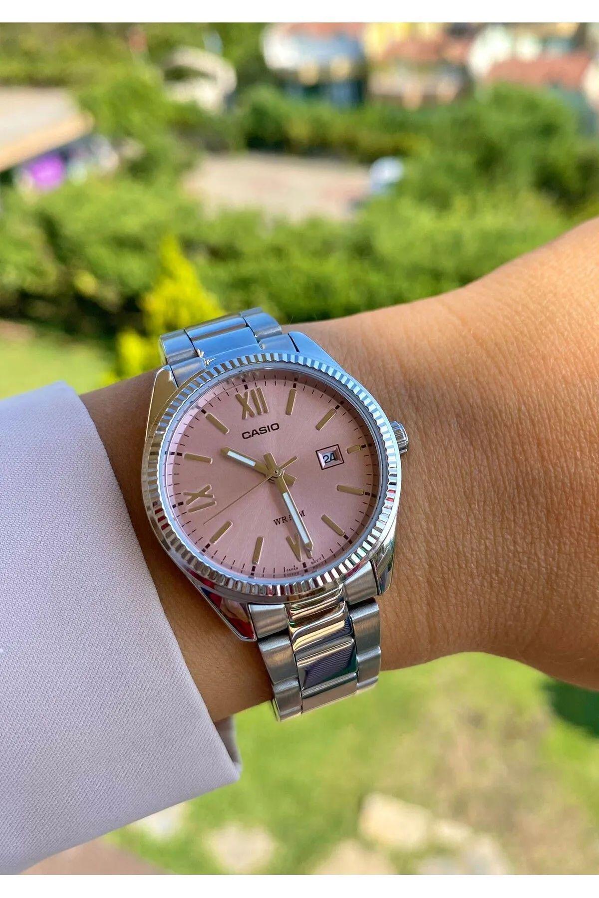 Наручний годинник жіночий Casio LTP-1302DD-4A2 d 30 мм Срібний/Рожевий - фото 4 Наручний годинник жіночий Casio LTP-1302DD-4A2 d 30 мм Срібний/Рожевий - фото 4