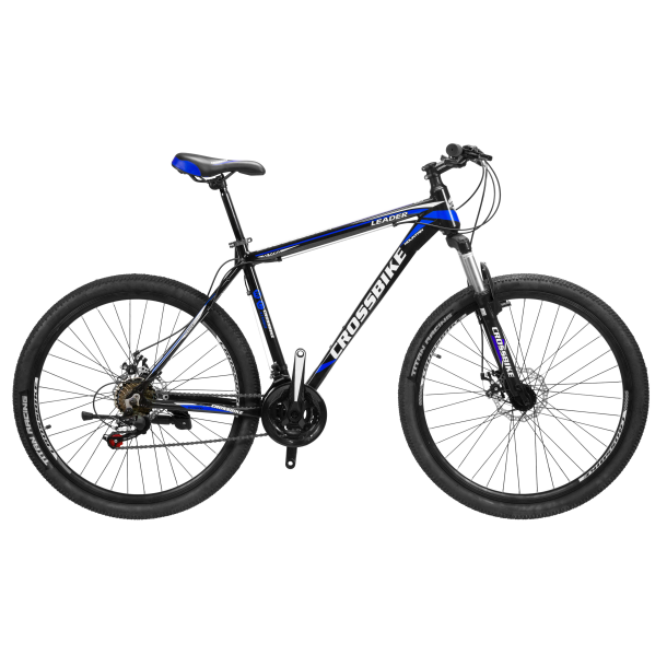 Велосипед CrossBike Leader 27,5" 17" 2022 Черный/Синий