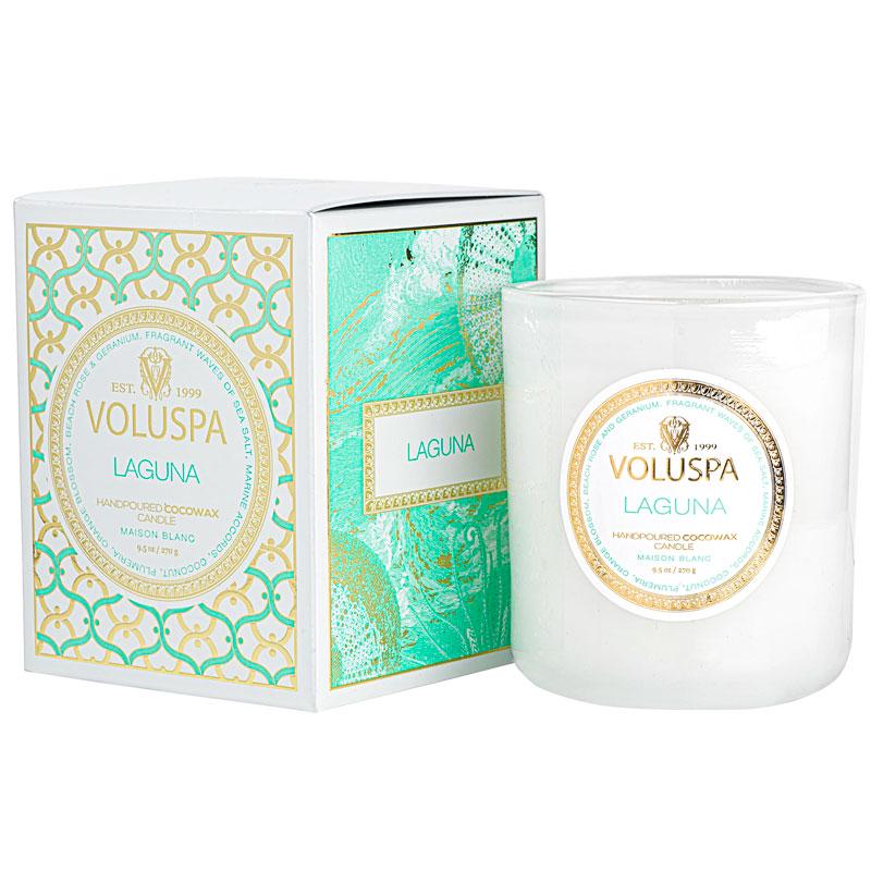 Свеча ароматическая Voluspa Maison Blanc Laguna 270 г стакан с крышкой (111004535)