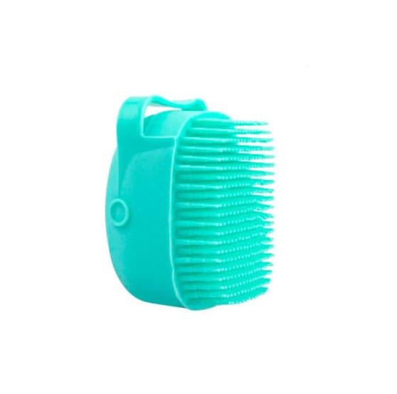 Щітка масажна для купання тварин Turquoise з ємністю для шампуню силіконова (689412) Щітка масажна для купання тварин Turquoise з ємністю для шампуню силіконова (689412)
