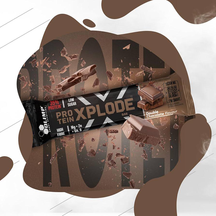 Батончик протеиновый Olimp Protein Xplode bar двойной шоколад 25 шт. 40 г - фото 3