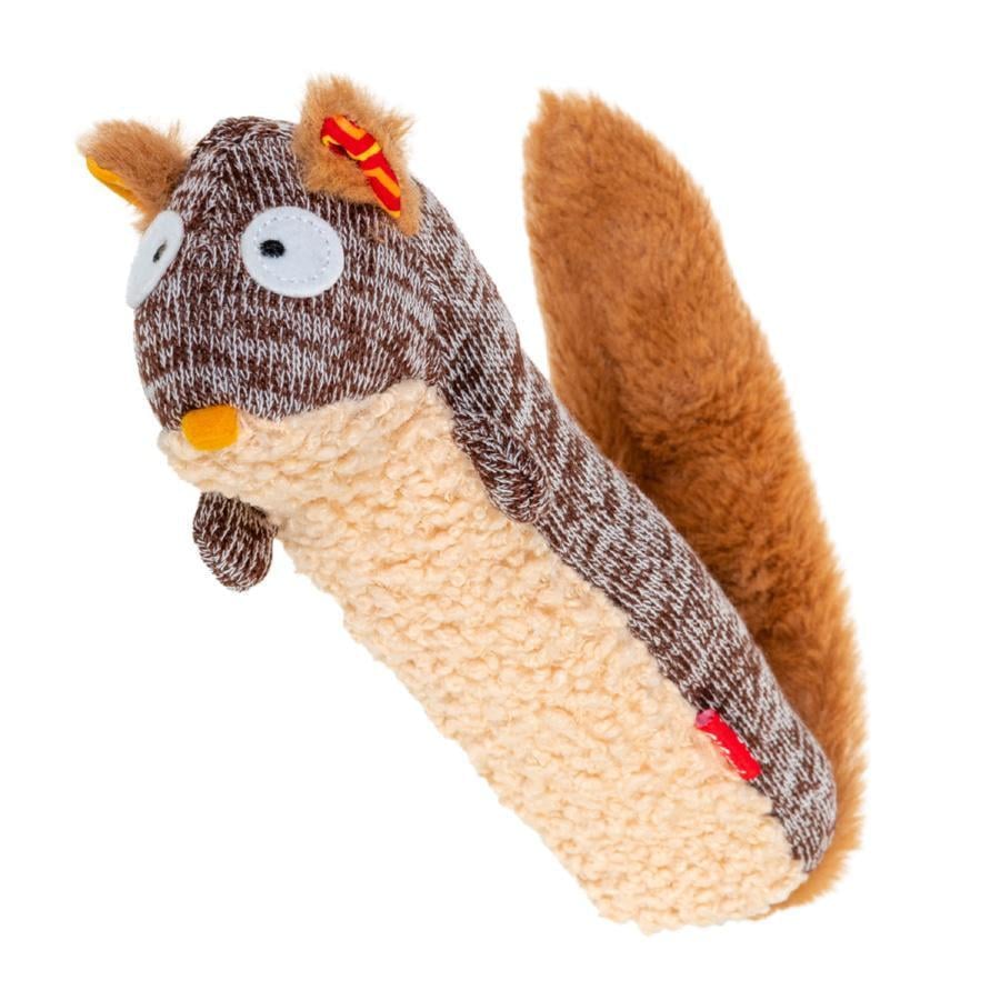 Игрушка для собак GiGwi Plush Белка с пищалкой 29 см