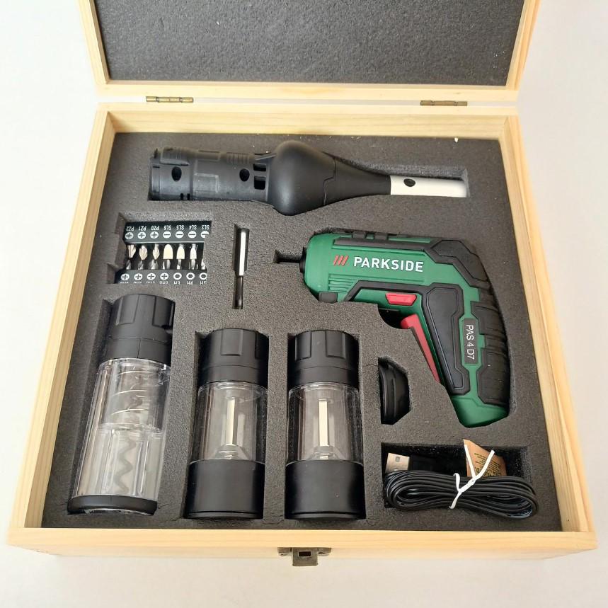 Шуруповерт PARKSIDE PAS 4 D7 с 4 насадками для гриля 4V 10Nm (23758772) - фото 5