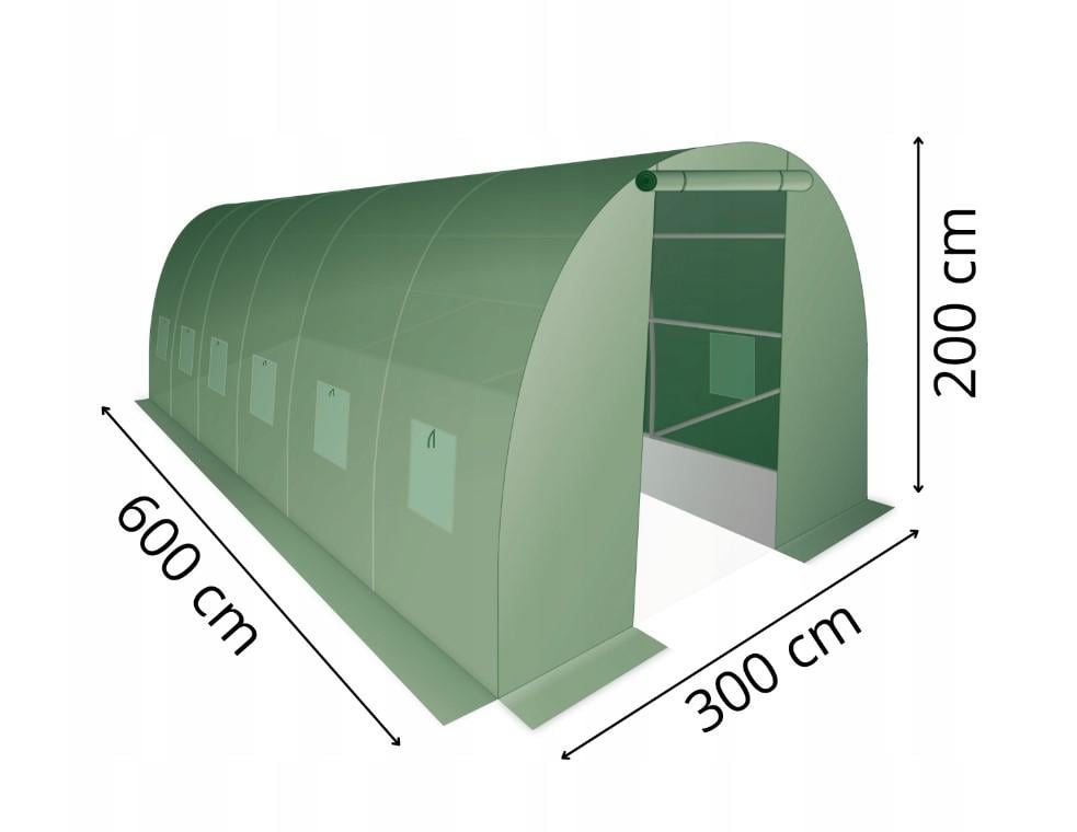 Теплиця посилена плівкова 18 м² 600х300 см Зелений (GAR0002166) - фото 2