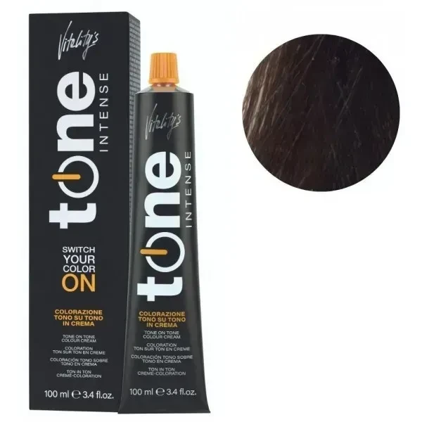 Крем краска для волос тонировочная безамиачная Tone Intense Vitality's 5/07 Натуральный жемчужный светло-каштановый 100 мл