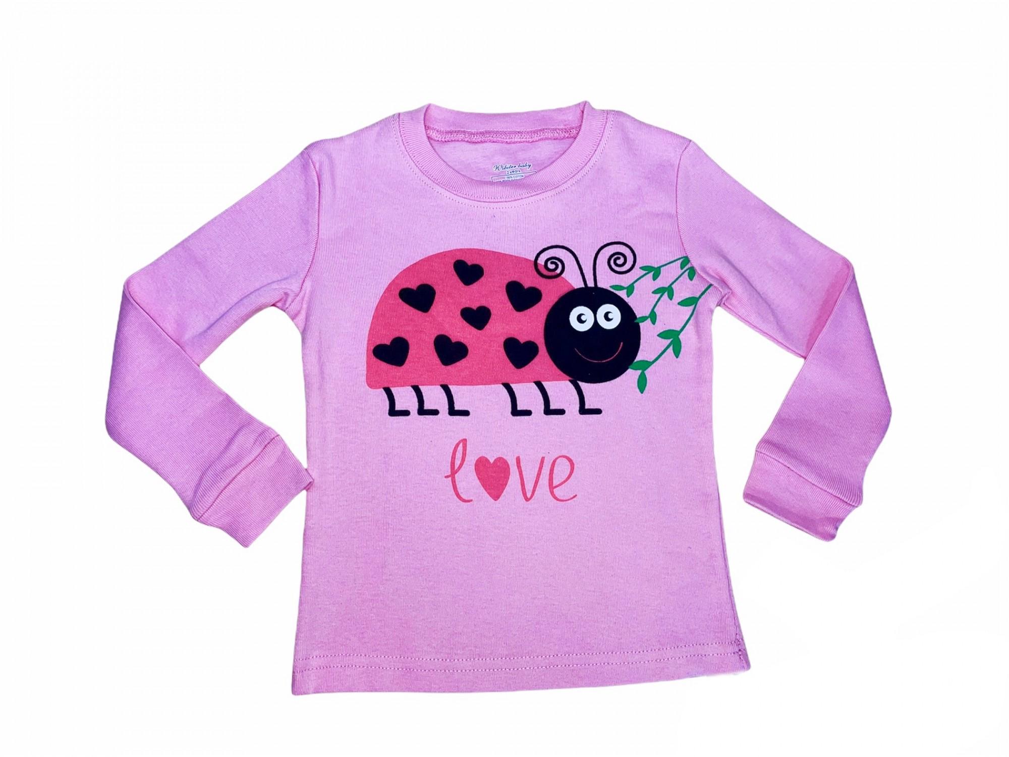 Пижама для девочки божья коровка 104 см Розовый (24174296) - фото 2 Пижама для девочки божья коровка 104 см Розовый (24174296) - фото 2