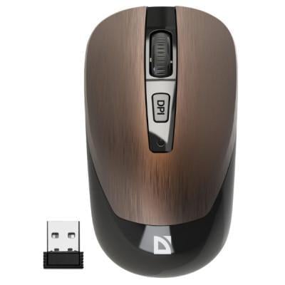 Компьютерная мышка беспроводная Defender Wave MM-995 4 кнопки до 1600 dpi Бронзовый (36260822)