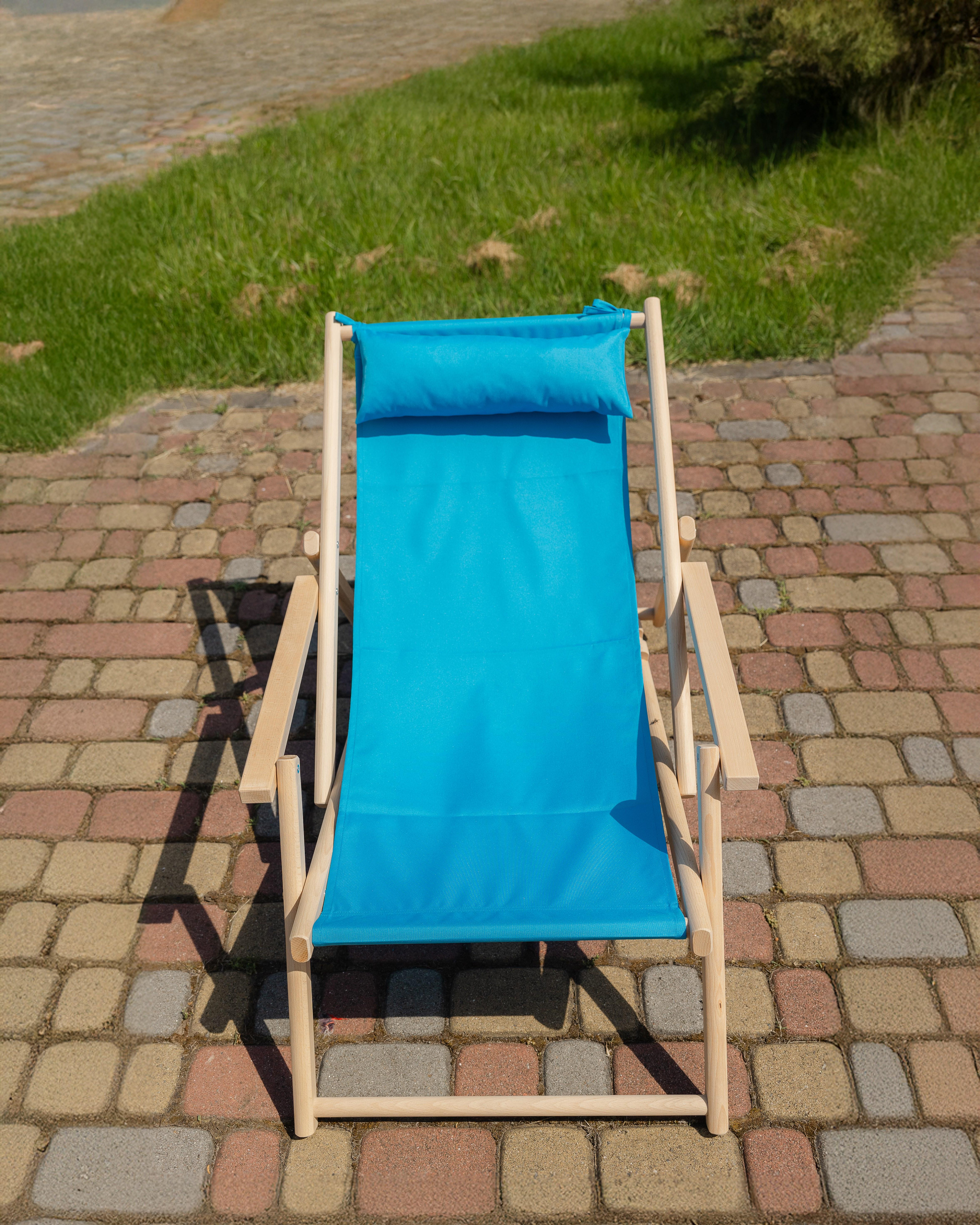 Шезлонг дерев'яний розкладний XRmaster з підлокітниками та підголовником Блакитний (0002250) - фото 4 Шезлонг дерев'яний розкладний XRmaster з підлокітниками та підголовником Блакитний (0002250) - фото 4