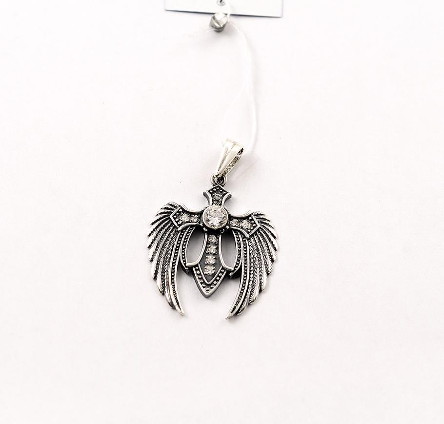 Подвес крест с крыльями Maxi Silver 4520 (84520)