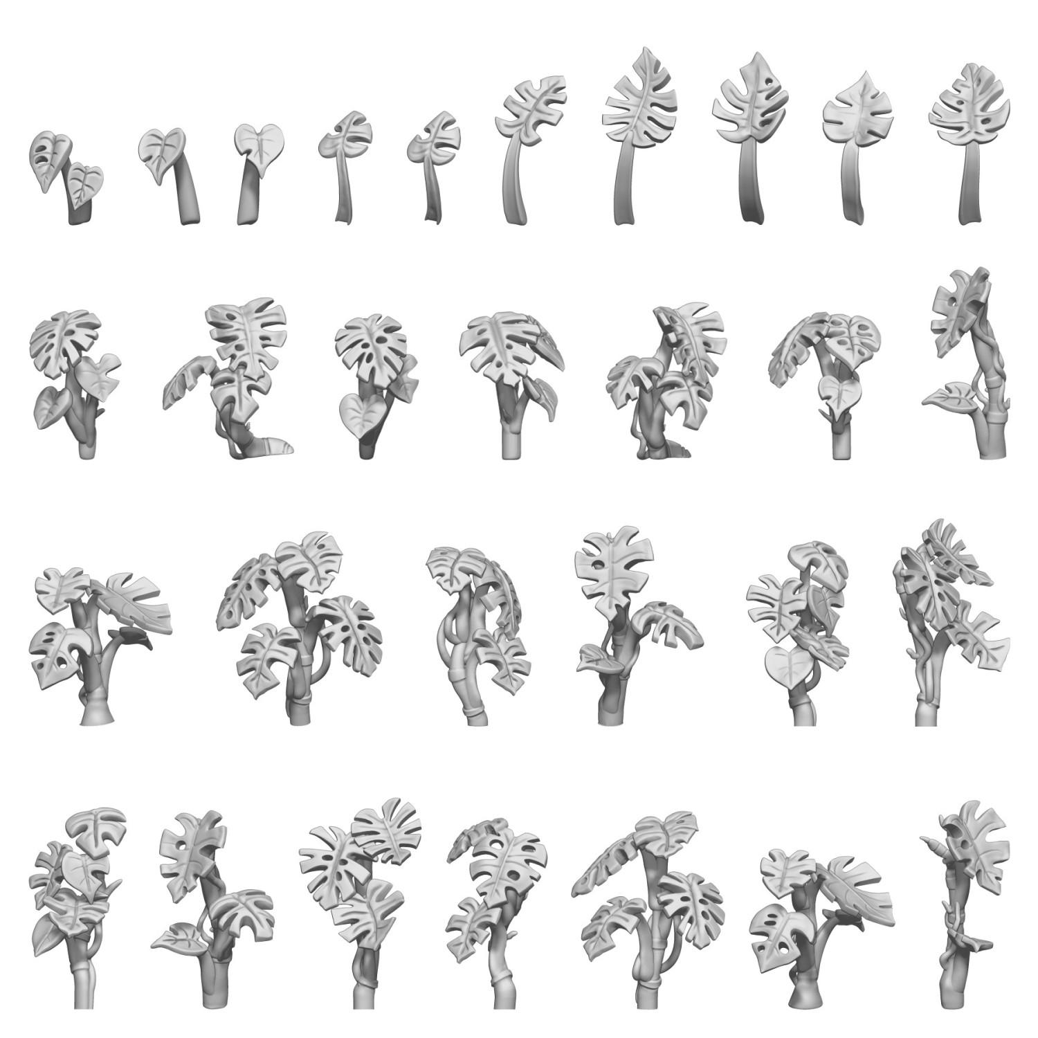 Фігурки 3D GSW Printed Plantas MONSTERA (11611)