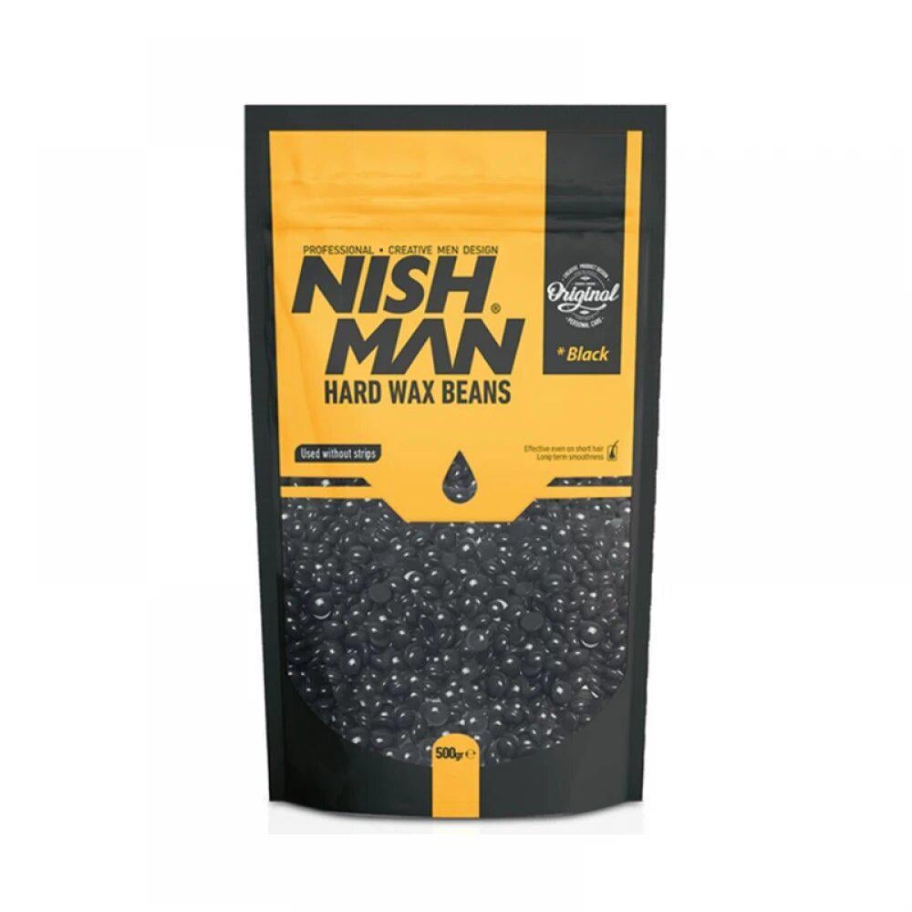 Воск для депиляции в гранулах Nishman Hard Wax Beans 500 г Black