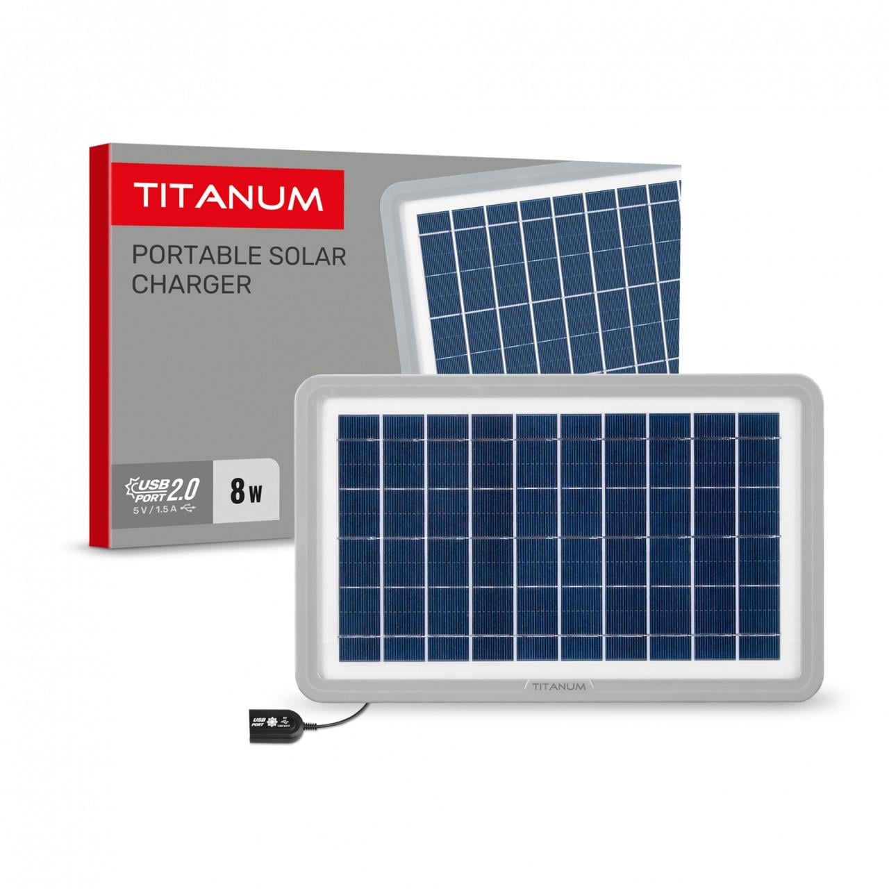 Портативна зарядна сонячна панель TITANUM TSO-M508U 8W