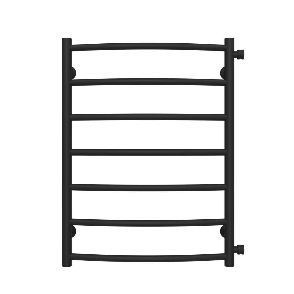 Полотенцесушитель водяной Deffi Классик П7 боковое правое подключение нержавеющая сталь 500х700 мм Черный (C.DK.70.50.7.BC)