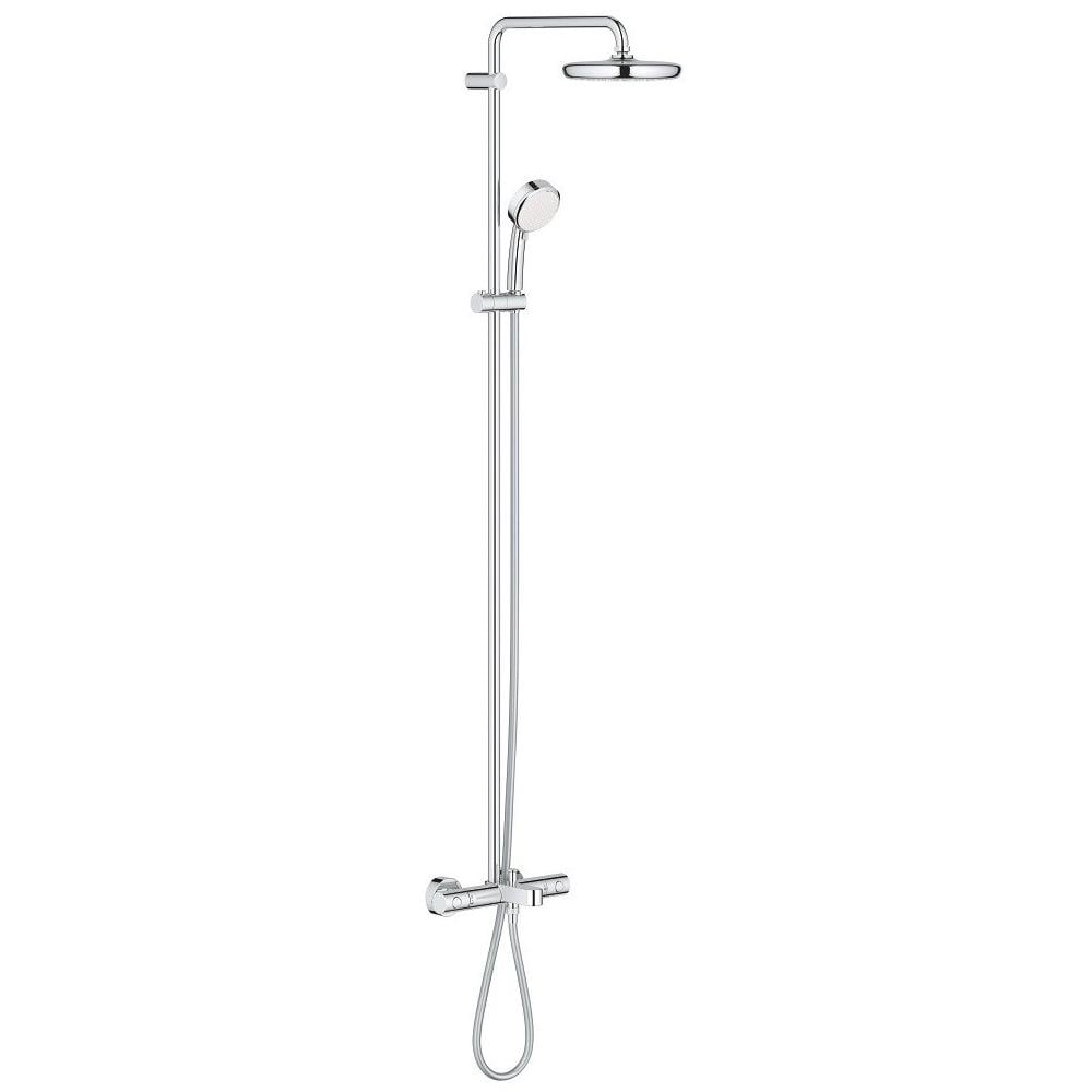 Душевая система Grohe New Tempesta Cosmolitan 210 с термостатом латунь Хром (26223001)