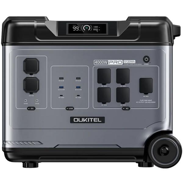 Зарядная станция Oukitel P5000E Pro LiFePo4 UPS/MPPT 4000 Вт 5120 Вт/ч PD 100 Вт Grey (P5000E Pro)