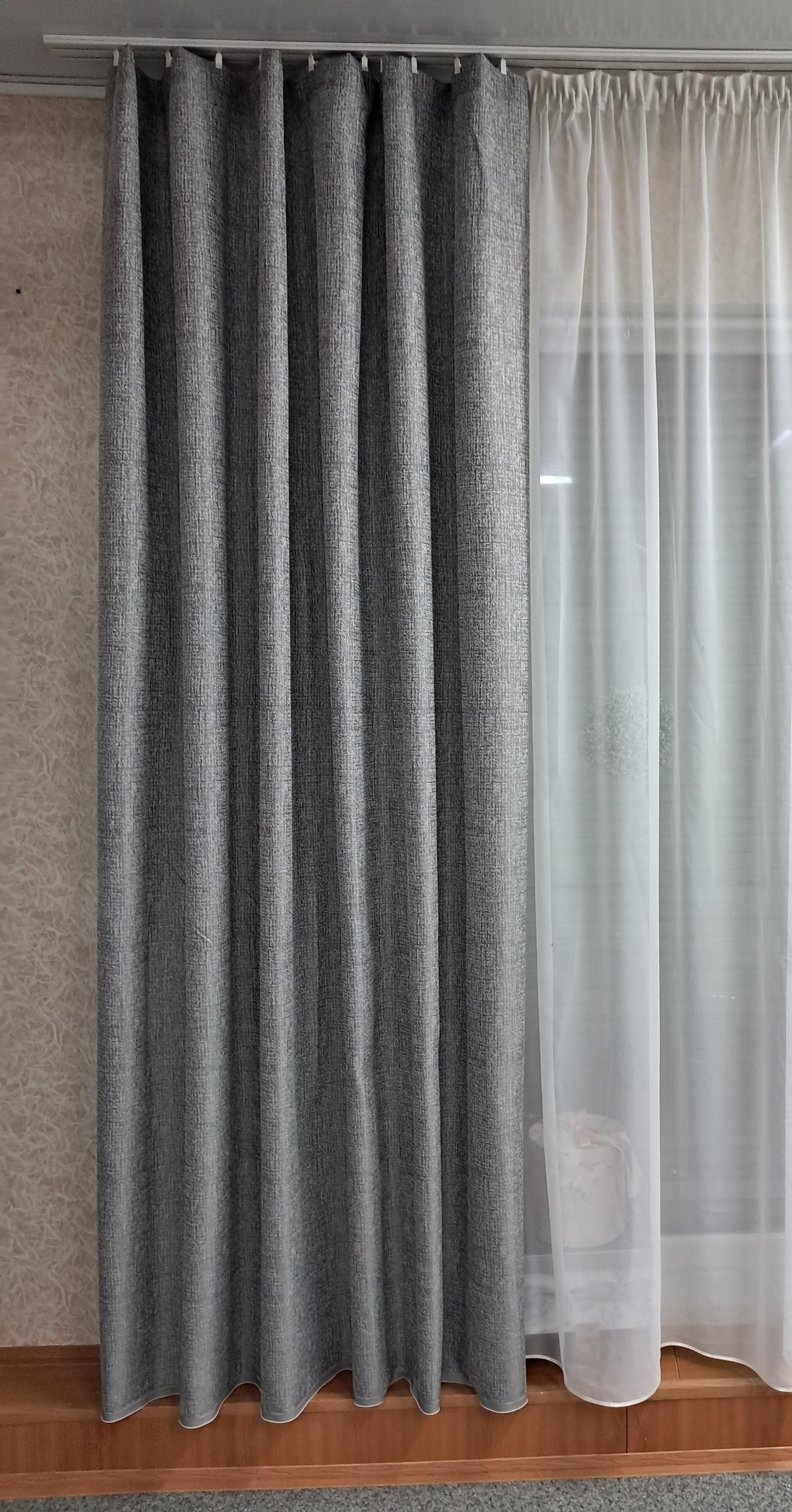 Штора Е01 Штукатурка 290х200 см Серый