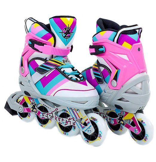 Роликовые коньки Z800 раздвижные р. 38-41 Розовый (60363017)