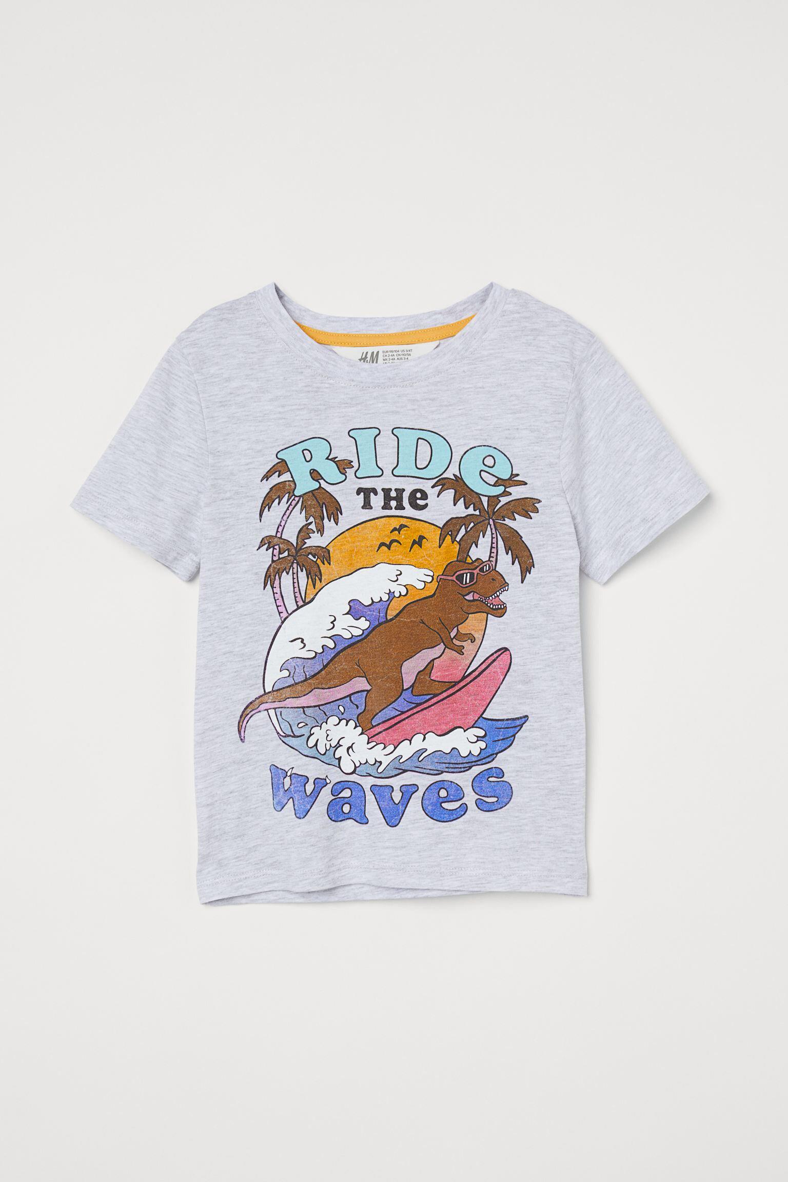 Футболка H&M 4-6 лет 110-116 см Серый (HM-00018)